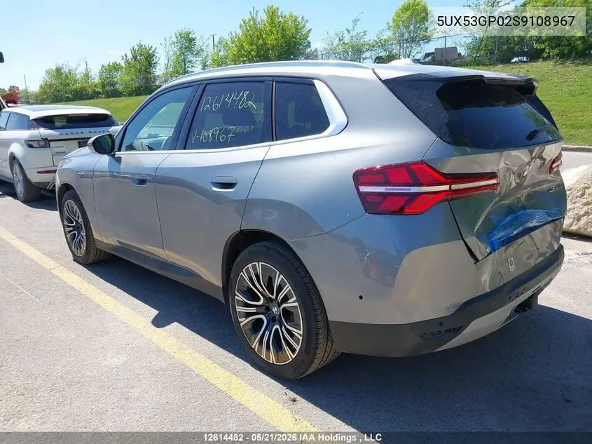 Auction sale of the 2025 BMW X3 , vin: 5UX53GP02S9108967, lot number: 12614482