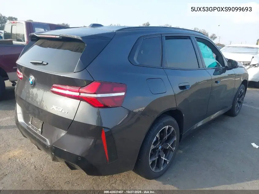 Auction sale of the 2025 BMW X3 , vin: 5UX53GP0XS9099693, lot number: 43537457