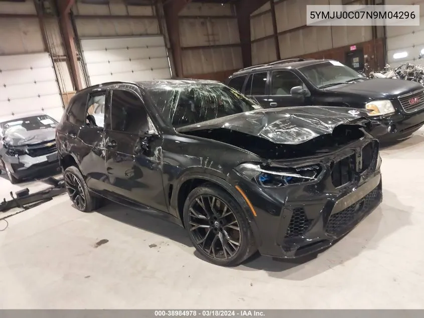 Auction sale of the 2022 BMW X5 M , vin: 5YMJU0C07N9M04296, lot number: 38984978