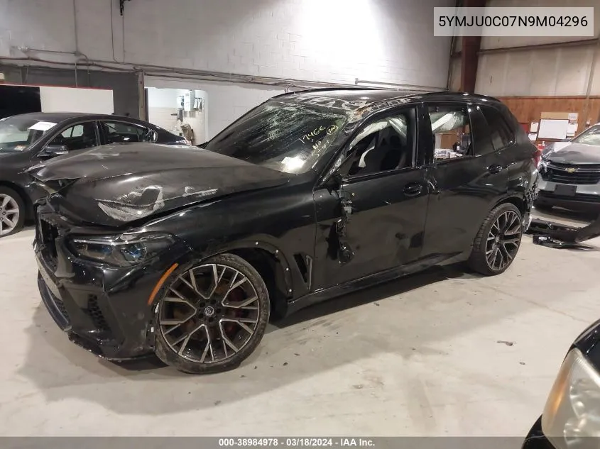 Auction sale of the 2022 BMW X5 M , vin: 5YMJU0C07N9M04296, lot number: 38984978