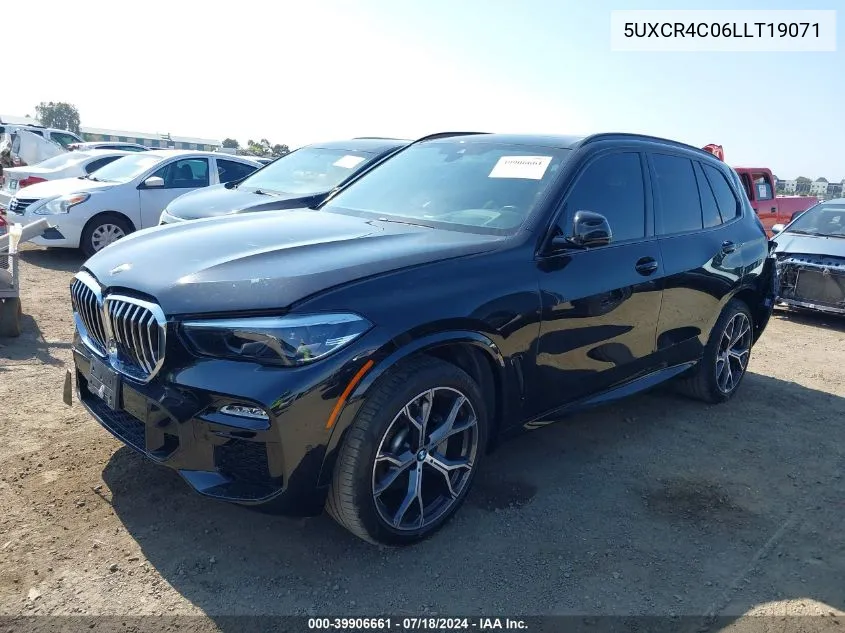 Auction sale of the 2020 BMW X5 , vin: 5UXCR4C06LLT19071, lot number: 39906661