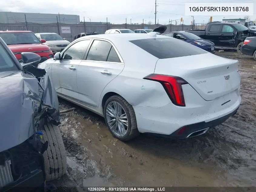 Auction sale of the 2024 Cadillac CT4 , vin: 1G6DF5RK1R0118768, lot number: 12263256