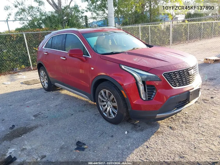 Auction sale of the 2019 Cadillac XT4 , vin: 1GYFZCR45KF137890, lot number: 44676317