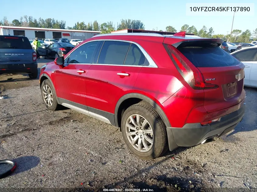 Auction sale of the 2019 Cadillac XT4 , vin: 1GYFZCR45KF137890, lot number: 44676317
