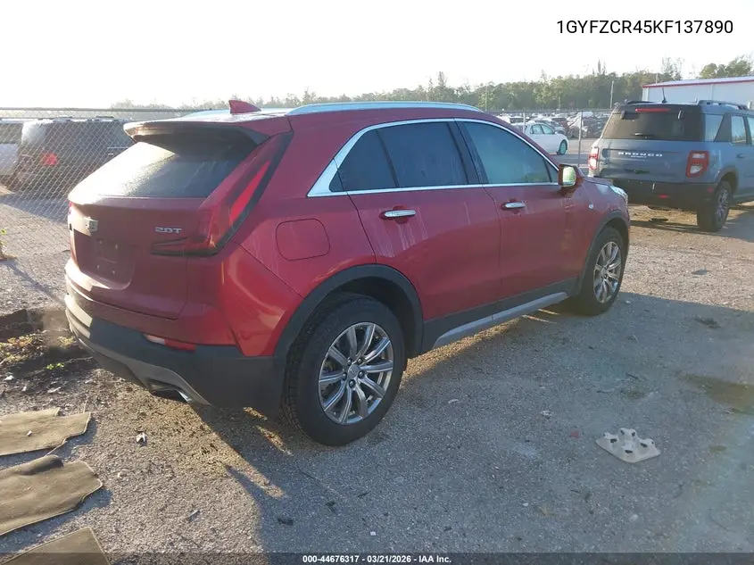Auction sale of the 2019 Cadillac XT4 , vin: 1GYFZCR45KF137890, lot number: 44676317