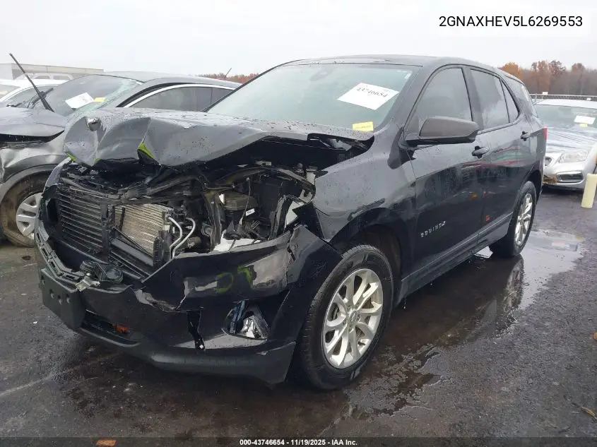 Auction sale of the 2020 Chevrolet Equinox , vin: 2GNAXHEV5L6269553, lot number: 43746654