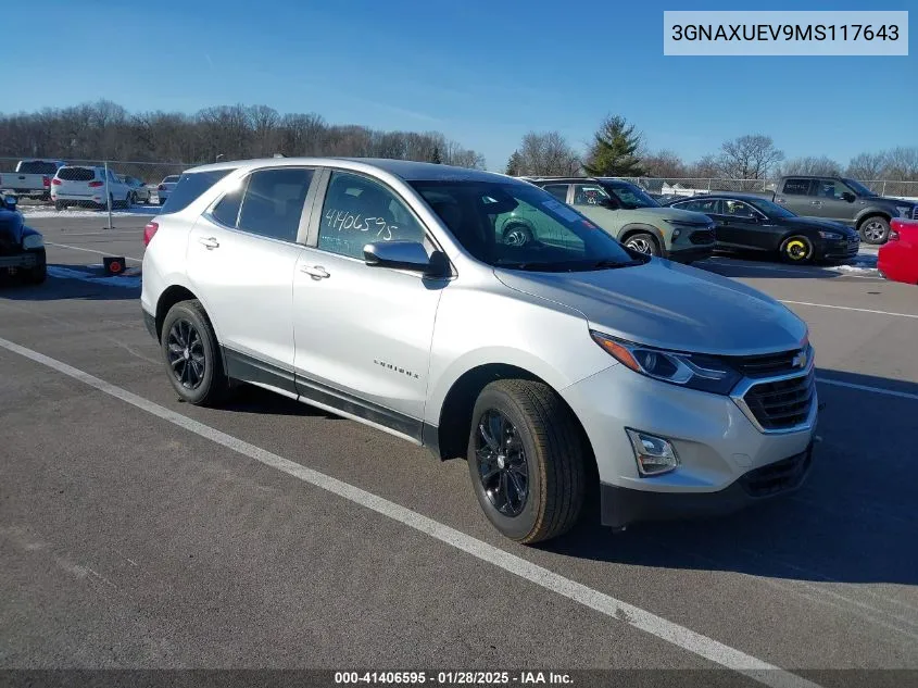 Auction sale of the 2021 Chevrolet Equinox , vin: 3GNAXUEV9MS117643, lot number: 41406595