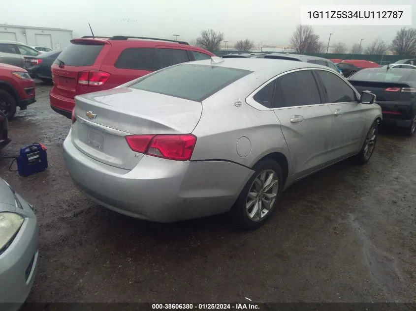 Auction sale of the 2020 Chevrolet Impala , vin: 1G11Z5S34LU112787, lot number: 38606380