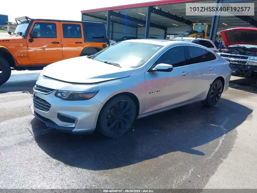 Auction sale of the 2016 Chevrolet Malibu , vin: 1G1ZH5SX4GF192577, lot number: 42549107