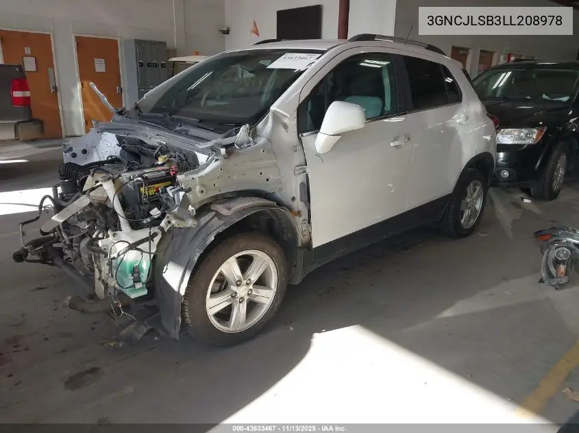 Auction sale of the 2020 Chevrolet Trax , vin: 3GNCJLSB3LL208978, lot number: 43633467