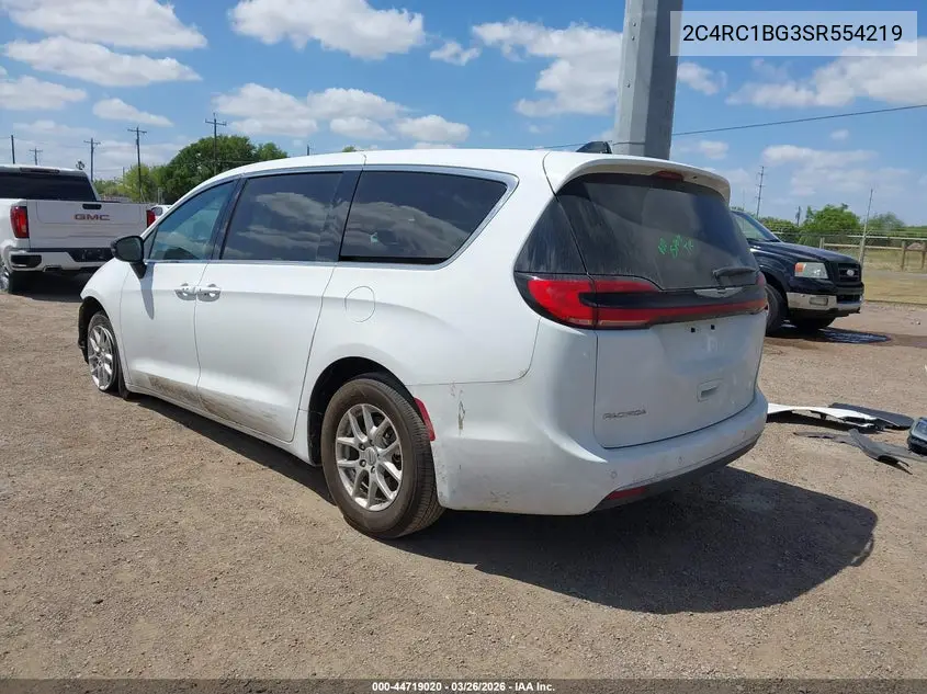 Auction sale of the 2025 Chrysler Pacifica , vin: 2C4RC1BG3SR554219, lot number: 44719020
