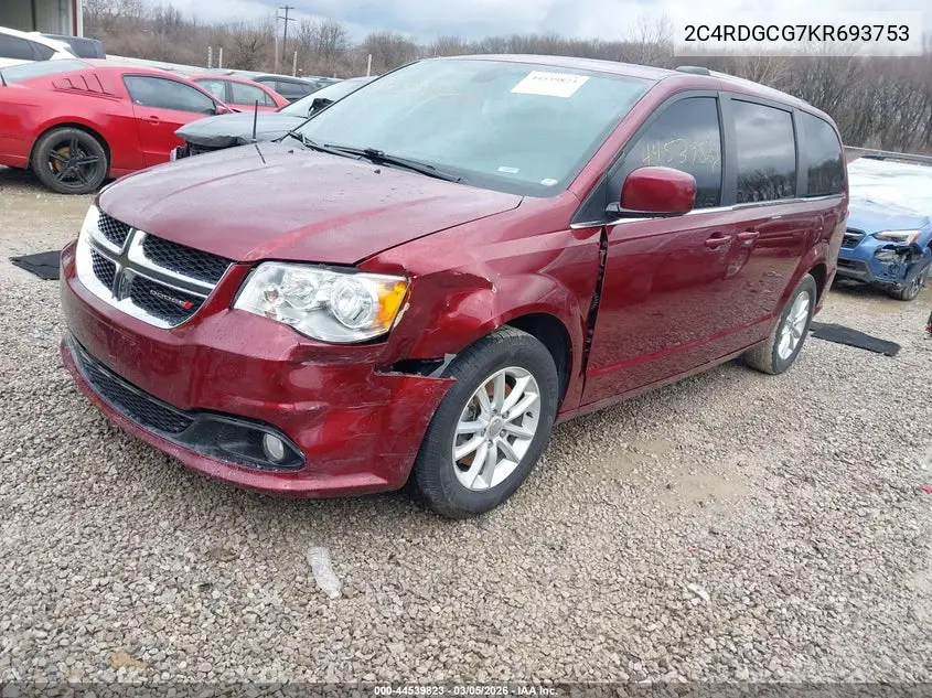 Auction sale of the 2019 Dodge Caravan , vin: 2C4RDGCG7KR693753, lot number: 44539823