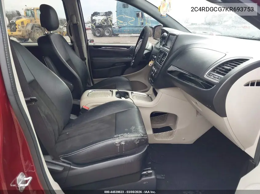 Auction sale of the 2019 Dodge Caravan , vin: 2C4RDGCG7KR693753, lot number: 44539823