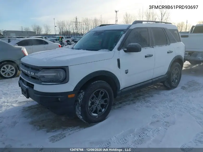 Auction sale of the 2023 Ford Bronco Sport , vin: 3FMCR9B61PRD93697, lot number: 12476766