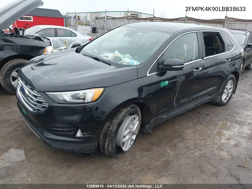 Auction sale of the 2020 Ford Edge , vin: 2FMPK4K90LBB38633, lot number: 12589916