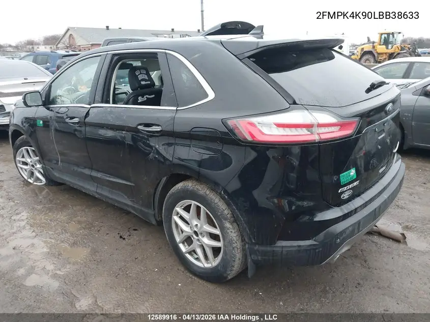 Auction sale of the 2020 Ford Edge , vin: 2FMPK4K90LBB38633, lot number: 12589916