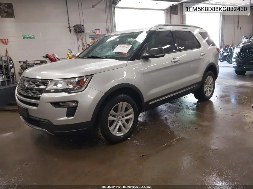 Auction sale of the 2019 Ford Explorer , vin: 1FM5K8D88KGB32430, lot number: 45681612