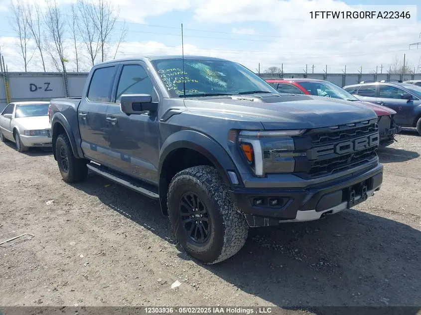 Auction sale of the 2024 Ford F 150 , vin: 1FTFW1RG0RFA22346, lot number: 12303936