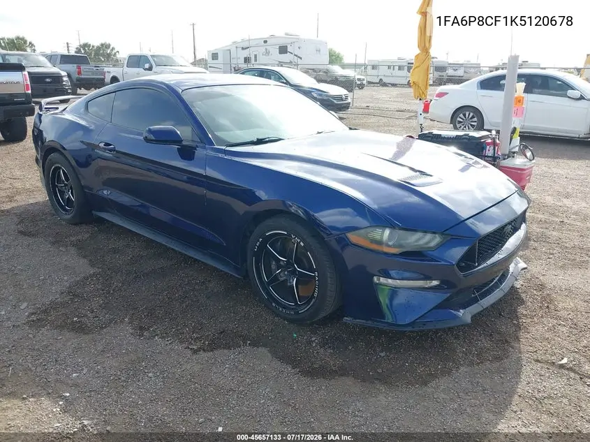 Auction sale of the 2019 Ford Mustang , vin: 1FA6P8CF1K5120678, lot number: 45657133