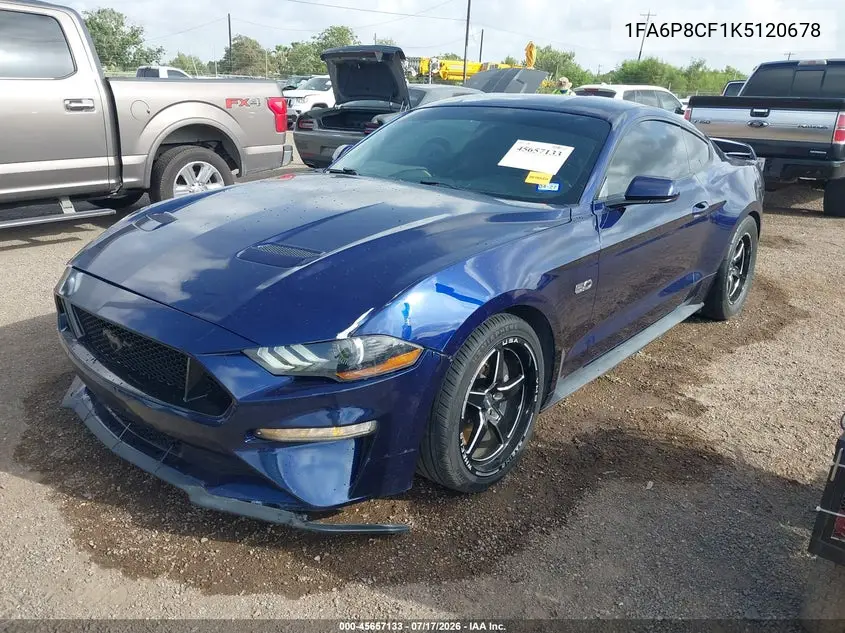 Auction sale of the 2019 Ford Mustang , vin: 1FA6P8CF1K5120678, lot number: 45657133