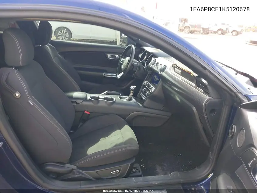 Auction sale of the 2019 Ford Mustang , vin: 1FA6P8CF1K5120678, lot number: 45657133