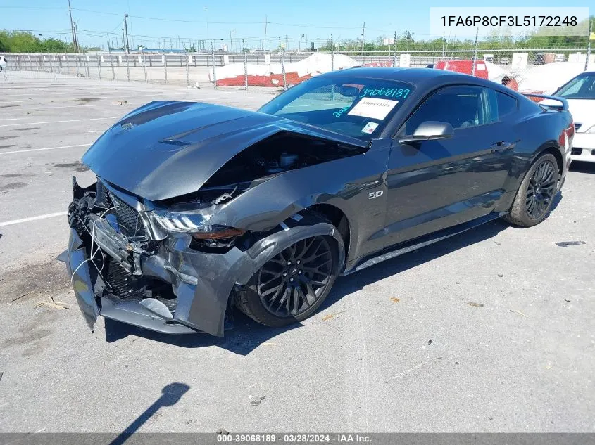 Auction sale of the 2020 Ford Mustang , vin: 1FA6P8CF3L5172248, lot number: 39068189