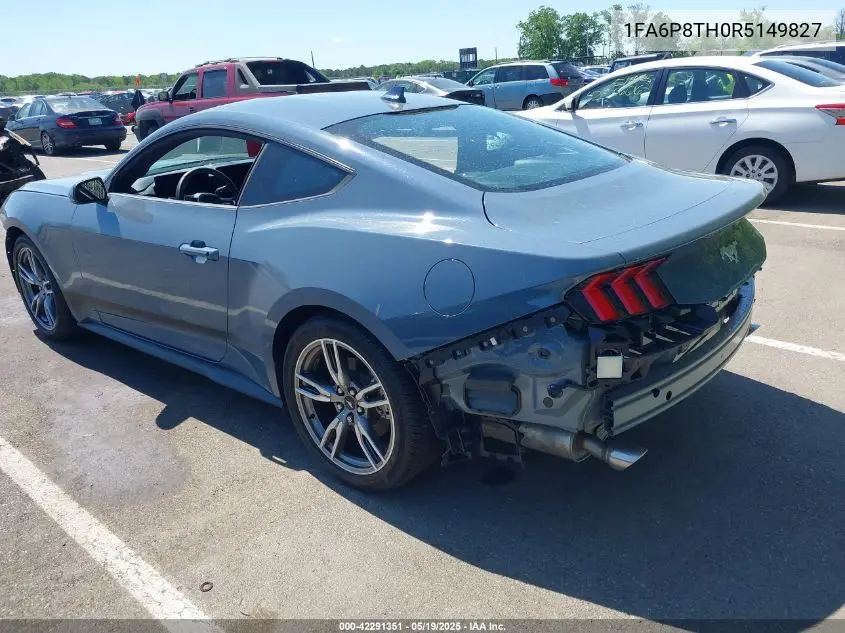 Auction sale of the 2024 Ford Mustang , vin: 1FA6P8TH0R5149827, lot number: 42291351