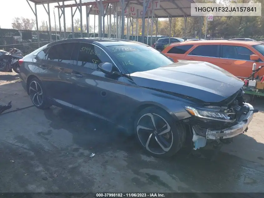 Auction sale of the 2018 Honda Accord , vin: 1HGCV1F32JA157841, lot number: 37998182