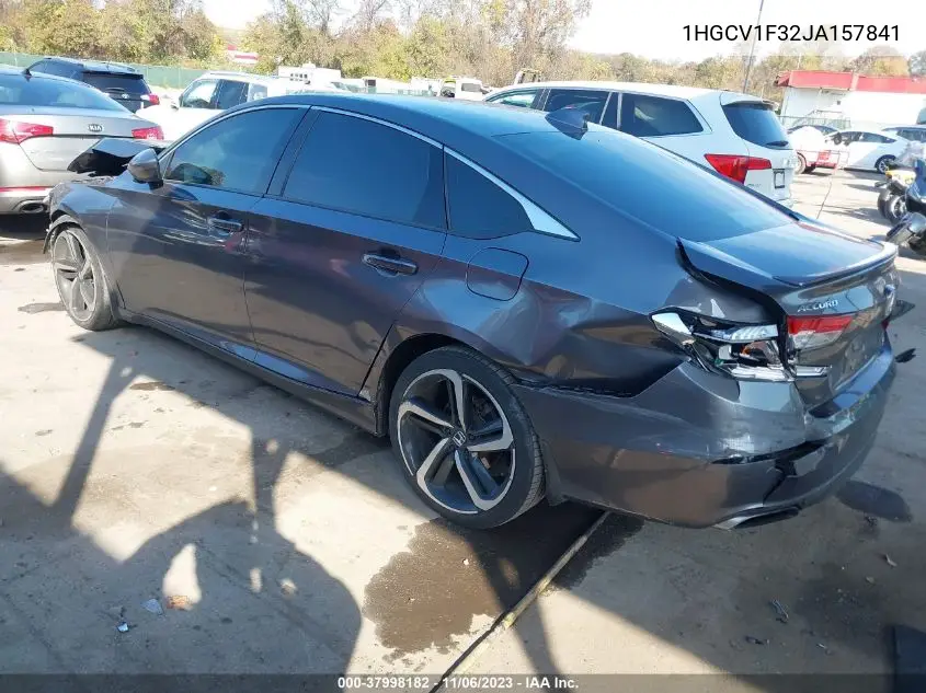 Auction sale of the 2018 Honda Accord , vin: 1HGCV1F32JA157841, lot number: 37998182