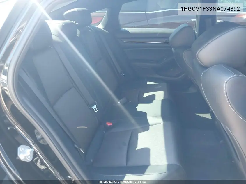 Auction sale of the 2022 Honda Accord , vin: 1HGCV1F33NA074392, lot number: 45367550