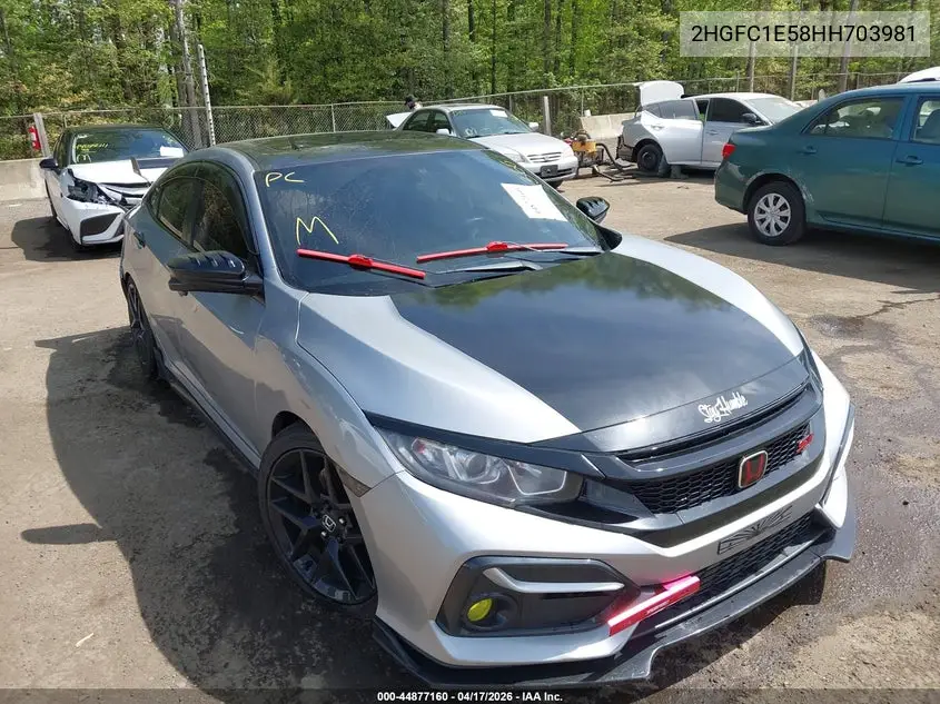 Auction sale of the 2017 Honda Civic , vin: 2HGFC1E58HH703981, lot number: 44877160