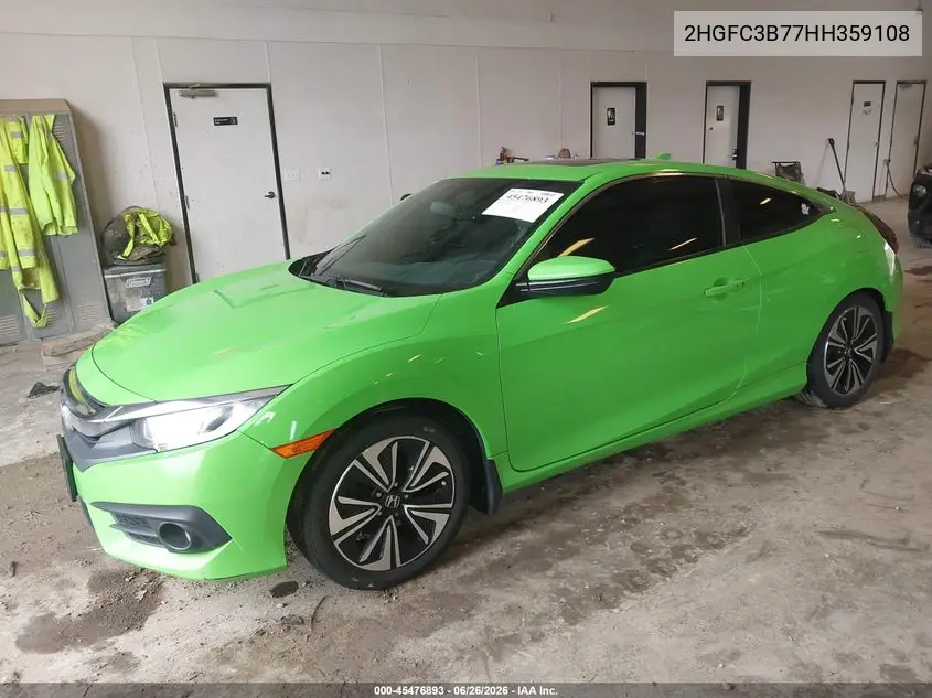 Auction sale of the 2017 Honda Civic , vin: 2HGFC3B77HH359108, lot number: 45476893