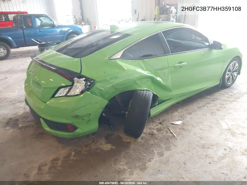 Auction sale of the 2017 Honda Civic , vin: 2HGFC3B77HH359108, lot number: 45476893