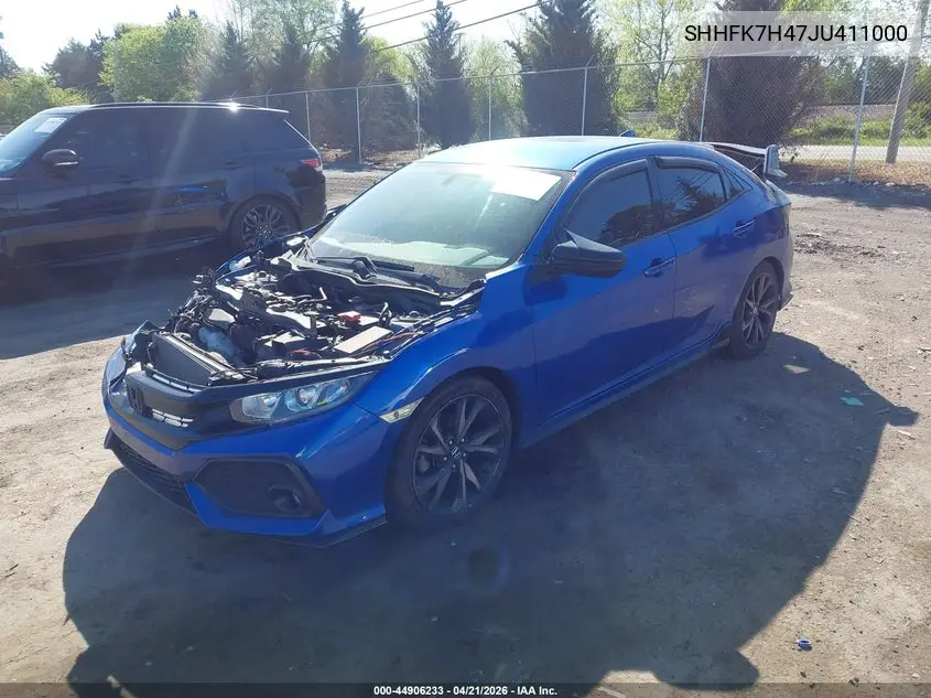 Auction sale of the 2018 Honda Civic , vin: SHHFK7H47JU411000, lot number: 44906233