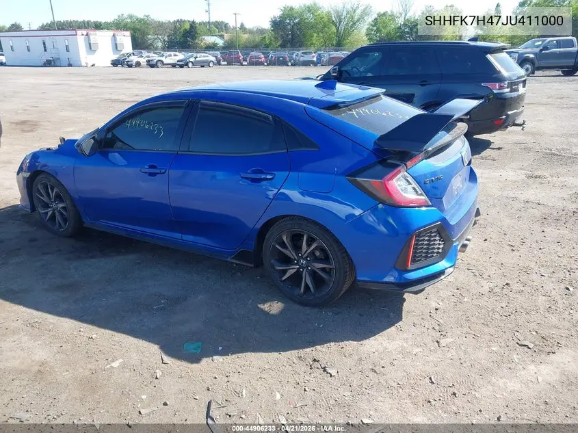 Auction sale of the 2018 Honda Civic , vin: SHHFK7H47JU411000, lot number: 44906233