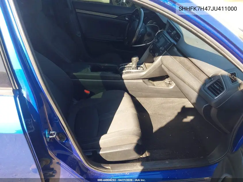 Auction sale of the 2018 Honda Civic , vin: SHHFK7H47JU411000, lot number: 44906233