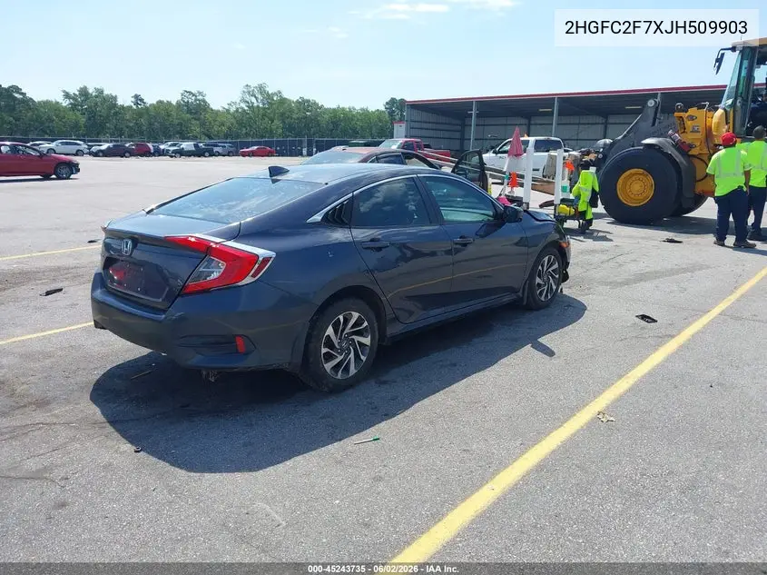 Auction sale of the 2018 Honda Civic , vin: 2HGFC2F7XJH509903, lot number: 45243735