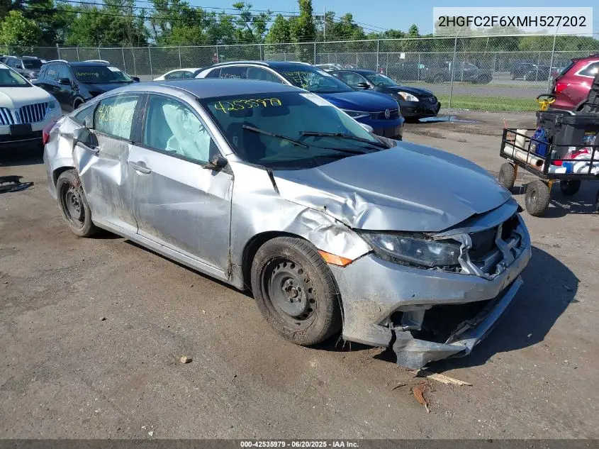 Auction sale of the 2021 Honda Civic , vin: 2HGFC2F6XMH527202, lot number: 42535979
