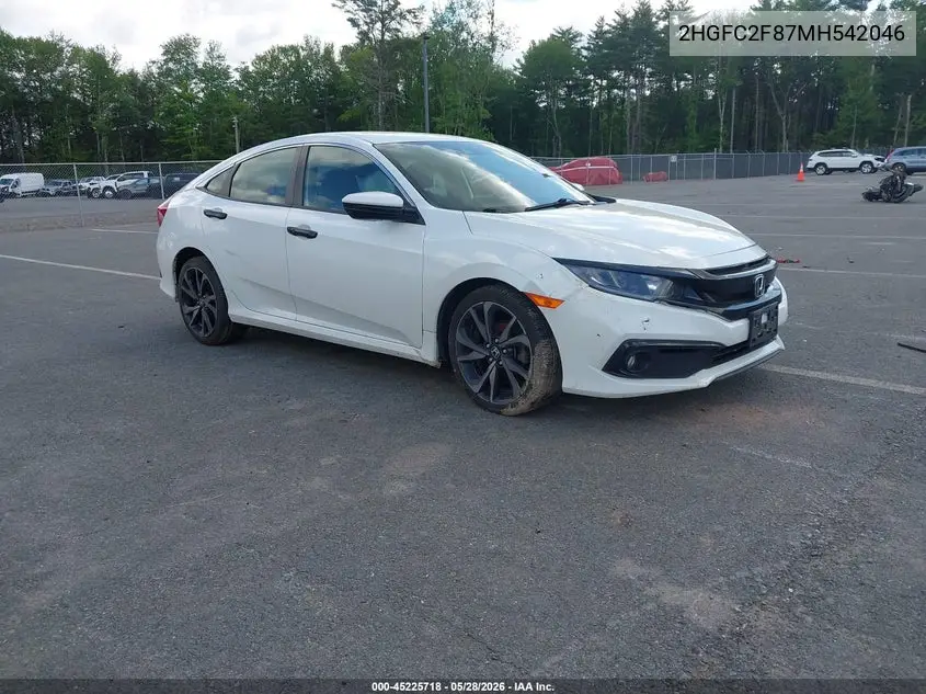 Auction sale of the 2021 Honda Civic , vin: 2HGFC2F87MH542046, lot number: 45225718