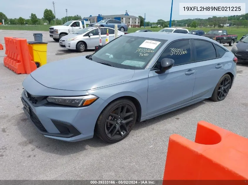 Auction sale of the 2022 Honda Civic , vin: 19XFL2H89NE021225, lot number: 39333166