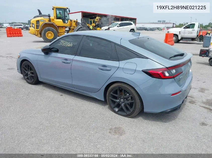 Auction sale of the 2022 Honda Civic , vin: 19XFL2H89NE021225, lot number: 39333166