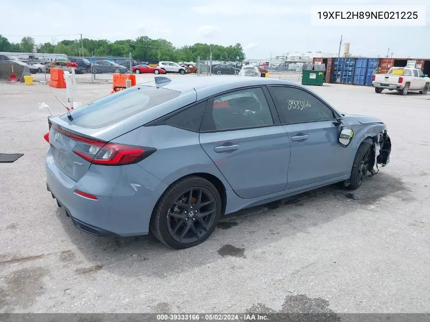 Auction sale of the 2022 Honda Civic , vin: 19XFL2H89NE021225, lot number: 39333166