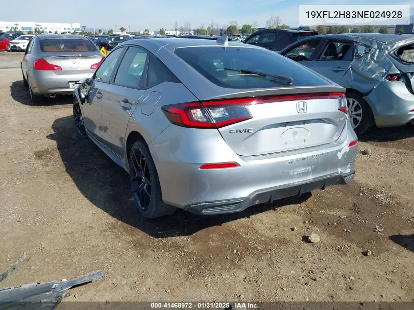 Auction sale of the 2022 Honda Civic , vin: 19XFL2H83NE024928, lot number: 41468972