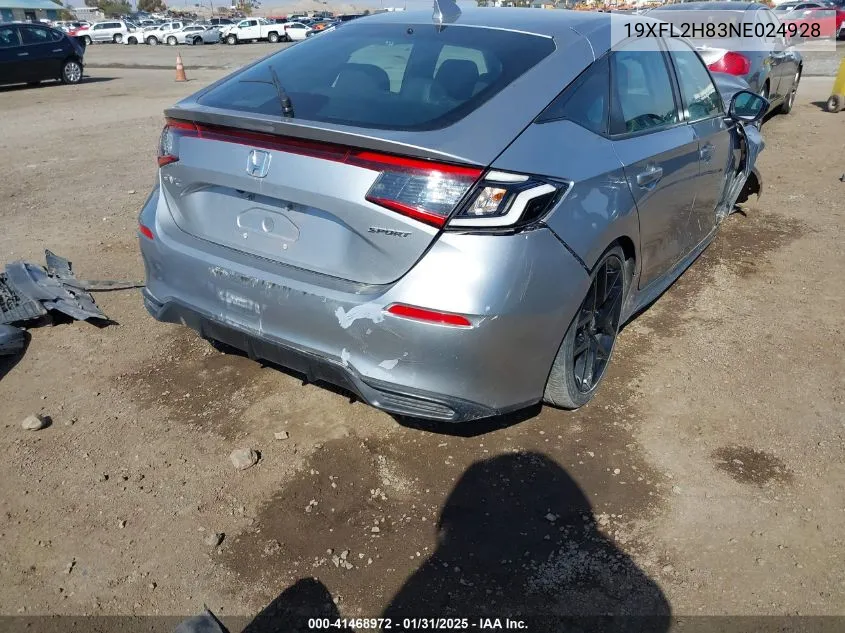 Auction sale of the 2022 Honda Civic , vin: 19XFL2H83NE024928, lot number: 41468972