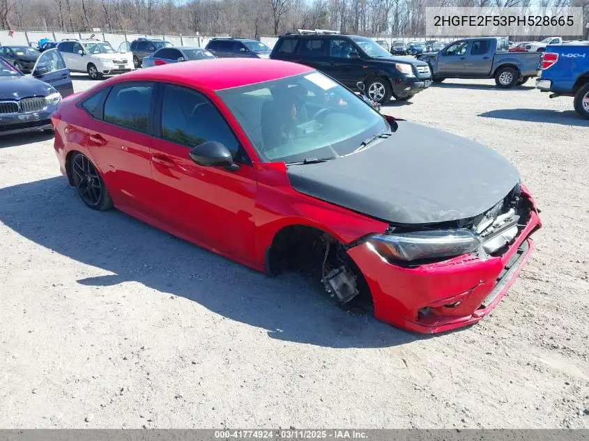 Auction sale of the 2023 Honda Civic , vin: 2HGFE2F53PH528665, lot number: 41774924