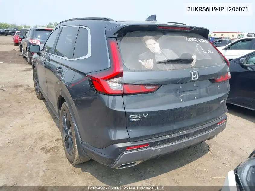 Auction sale of the 2023 Honda CR V , vin: 2HKRS6H94PH206071, lot number: 12325492