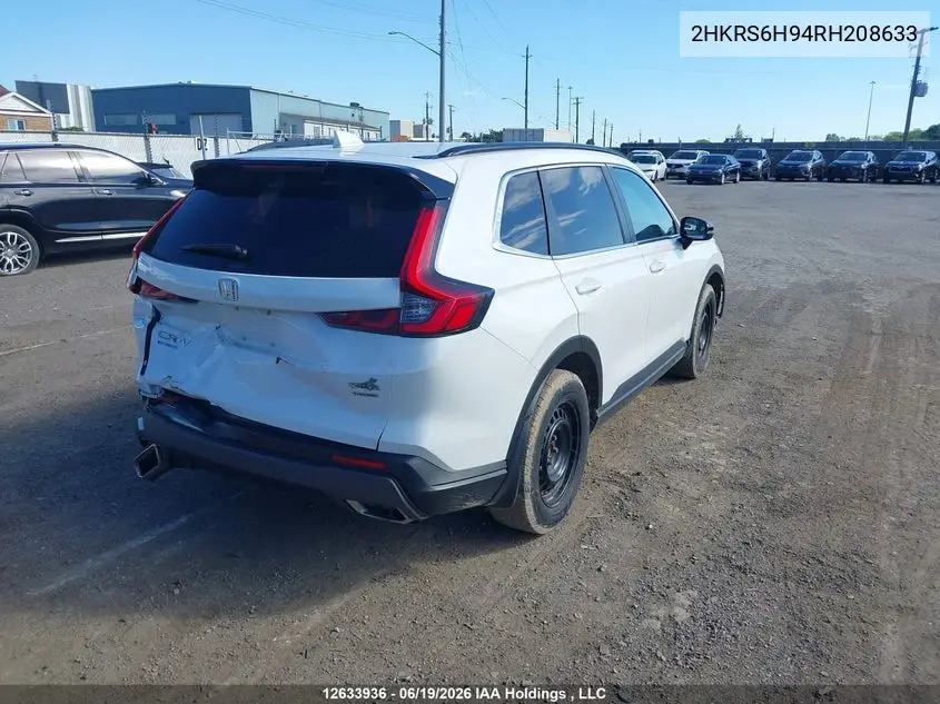 Auction sale of the 2024 Honda CR V , vin: 2HKRS6H94RH208633, lot number: 12633936