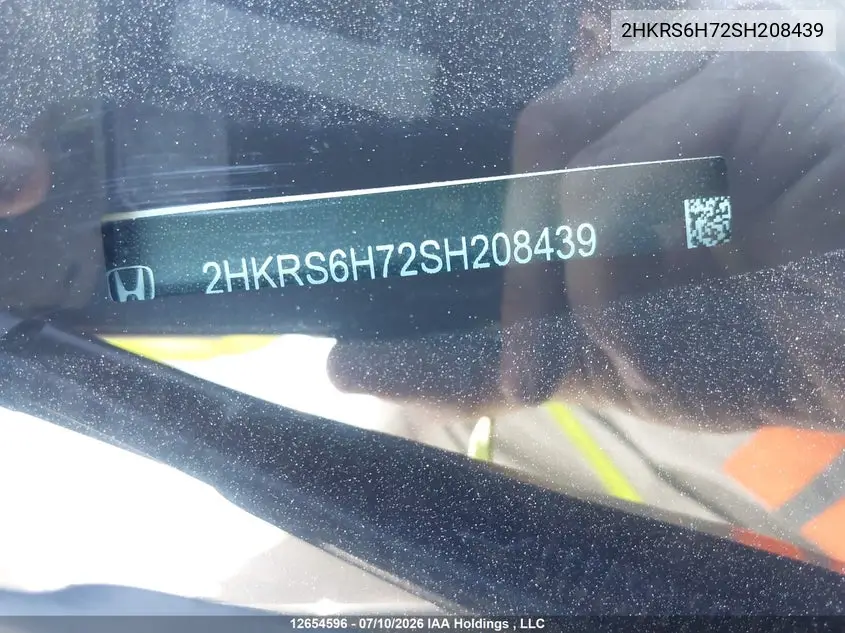 Auction sale of the 2025 Honda CR V , vin: 2HKRS6H72SH208439, lot number: 12654596