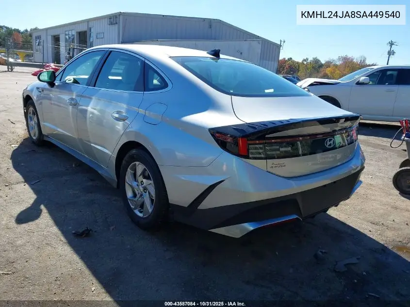 Auction sale of the 2025 Hyundai Sonata , vin: KMHL24JA8SA449540, lot number: 43587084