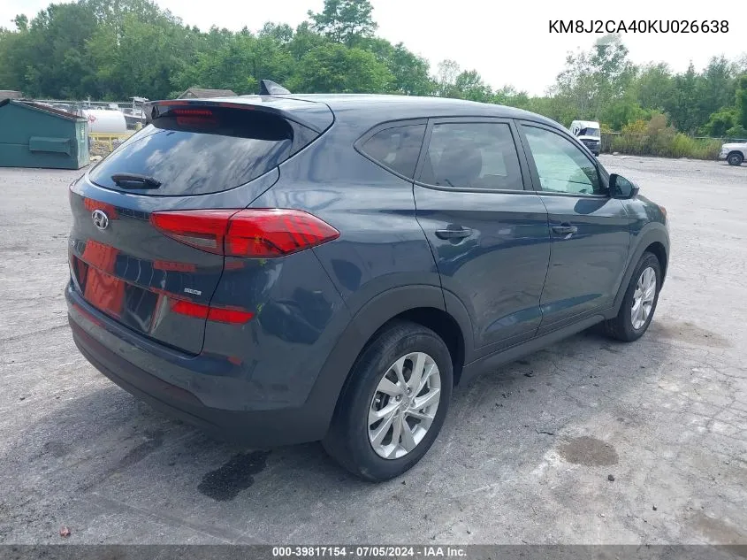 Auction sale of the 2019 Hyundai Tucson , vin: KM8J2CA40KU026638, lot number: 39817154